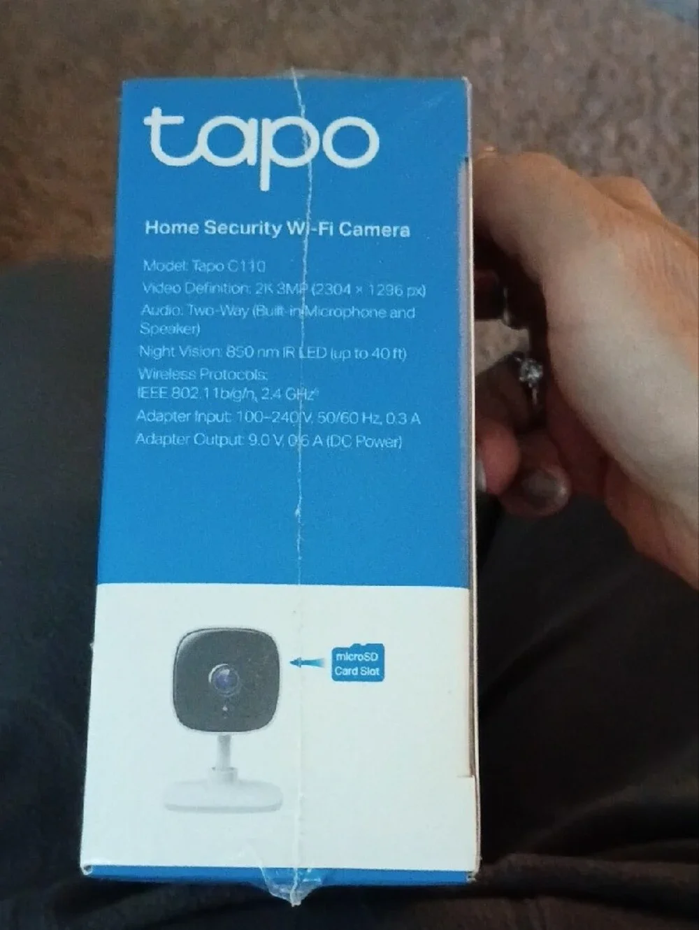 Tapo 2K Home Security Wi‑Fi Camera - Blue/White